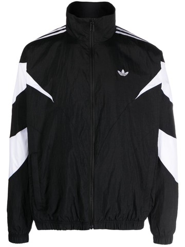 adidas - colour-block high neck sport jacket - men - Polyamide/Recycled Polyester - XXS/XS - Black