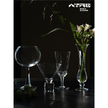 人間開花 原創透明玻璃圓滾滾酒杯紅酒杯