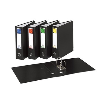 Flying 雙鶖牌 NO.RG-2023 A4 3吋二孔右中西德夾/拱型夾/檔案夾 黑色 310x284x80mm