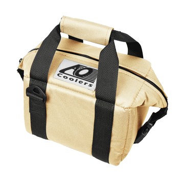 【AO Coolers】酷冷軟式輕量保冷托特包-6罐型經典帆布-沙色