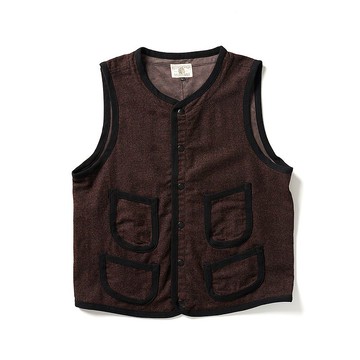 W.Gents Vest - 咖啡色 Brown