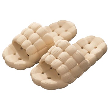 YOURHOME 高級EVA防滑編織浴室拖鞋  米色  L(275mm)  1雙