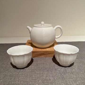 【瓷】滿福潤瓷壺(一壺二杯)精緻泡茶壺