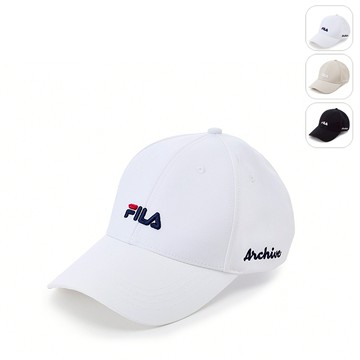 【FILA】經典LOGO帽/棒球帽-白色 HTZ-1000-WT