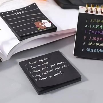 集物社文具 便利貼 便條紙 黑色簡約便利貼 純黑便籤紙 筆記本 辦公室用品 文具用品 文具 SY0003
