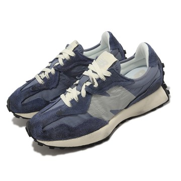 New Balance 休閒鞋 327 藍 灰 男鞋 女鞋 仿舊 麂皮 復古 NB U327WCB-D
