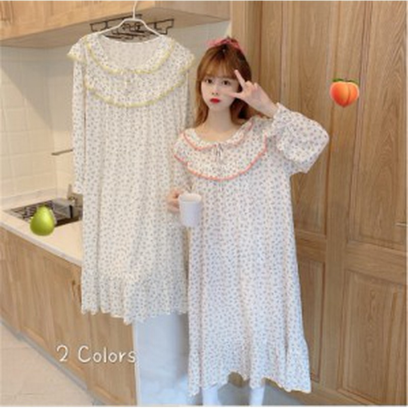 2色 ルームウェア レディース 可愛い パジャマ ゆったり ワンピース パジャマ レディース かわいい 花柄 ナイトウェア 部屋着 通販 Lineポイント最大1 0 Get Lineショッピング