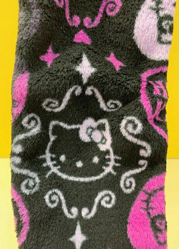 【震撼精品百貨】Hello Kitty 凱蒂貓 三麗鷗 KITTY 室內長厚襪-黑紫#73620 震撼日式精品百貨