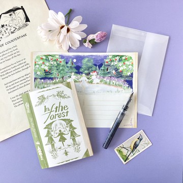 森林物語信紙組 夜之森 綠色封面