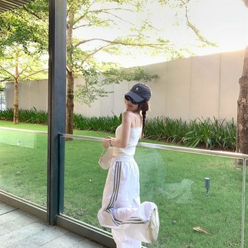 【垂感顯瘦】女裝 運動褲 韓系街頭 oversize 寬鬆 顯瘦 百搭 通勤 日常 垂感 拖地褲
