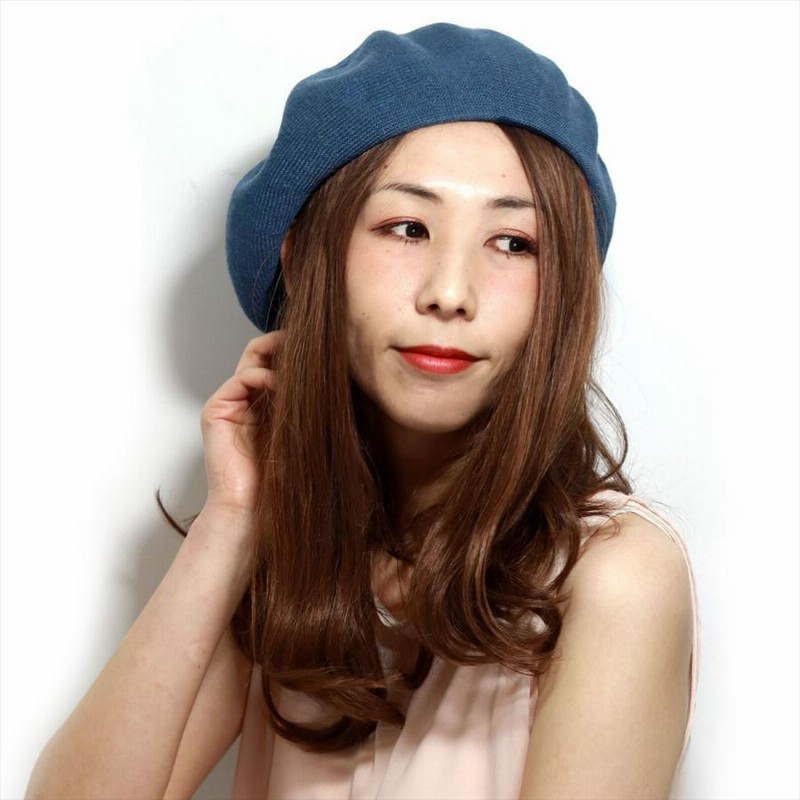 ベレー帽 春夏 大きめ 麻 ベレー レディース リネン 涼しい