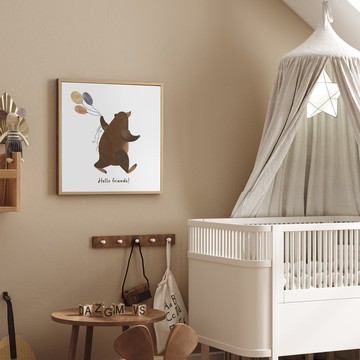 Hello Friends - 可愛動物掛畫/療癒/房間佈置/幼兒園擺設