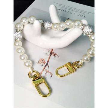 輕奢珍珠鏈條手提包帶手機掛鏈可挎手腕掛飾品掛繩短款女手拎鏈子