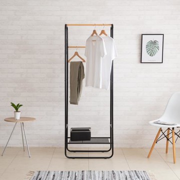 TZUMii 賀拉掛網衣帽架/掛衣架/吊衣架/衣物收納架/台灣製造/直式衣帽架/曬衣架/吊衣雙掛桿-雙色可選