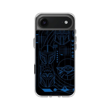 iPhone Air Clear Case（相機按鈕） 透明 - 迪士尼-星際大戰 Star Wars - 曼達洛人-線稿風格