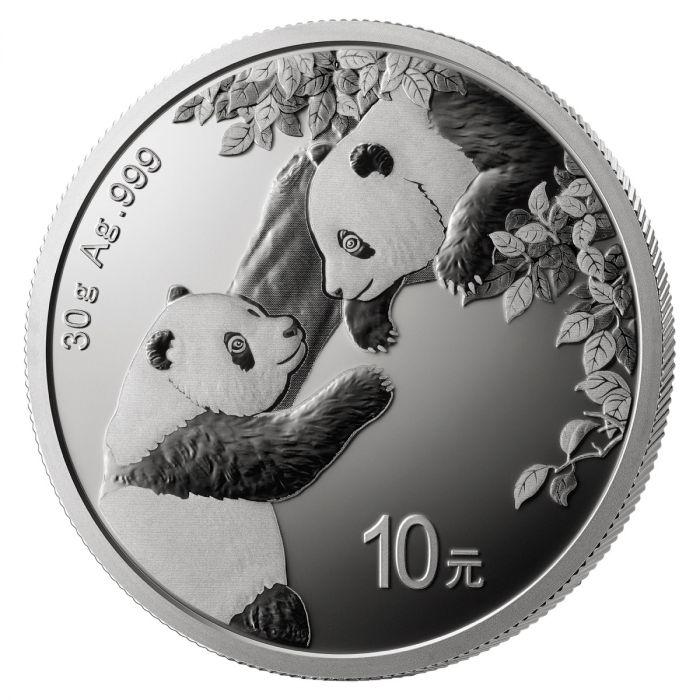 [保証書・カプセル付き] 2023年 (新品) 中国「パンダ」純銀 30グラム 銀貨