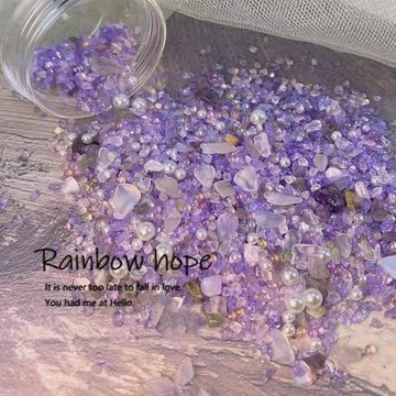 ✨台灣出貨✨網紅超仙氣卡磚DIY材料不規則組合晶透碎石穿戴美甲珍珠飾品配件