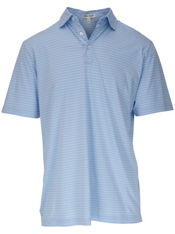 Peter Millar - striped cotton polo shirt - men - Cotton - XL - Blue