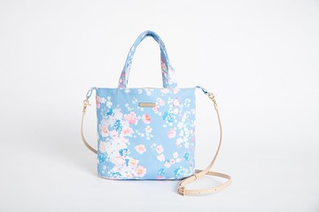 【波麗印花】 超Q皮革肩背束口包 / 花見 需替換成其他花色