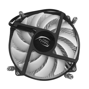 台灣霓虹 1U超薄銅芯大鐮刀扇Intel LGA1155 / 1200 CPU散熱器 純銅芯底+鋁鰭片散熱+大鐮刀扇