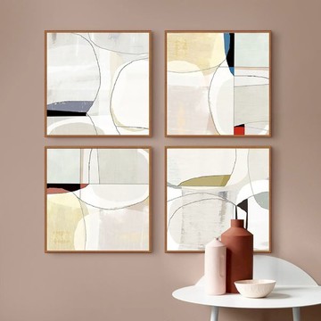 靈光乍現　方框系列　裝飾掛畫　台灣製造 - C款－金框-50*50cm