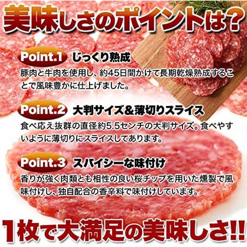 天然生活 サラミスライス (175g) サラミソーセージ おつまみ おやつ 大判サイズ 国内製造 お徳用