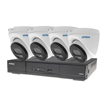 AVTECH 昌運監視器組合 DGH1103BX-U1 4路 主機+DGM5204SCT 5MP 網路半球攝影機*4