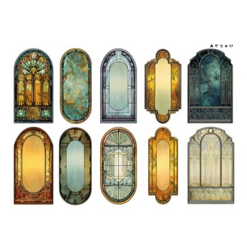 【9 月新品】20-147-0126 裁切紙 幻想復古浪漫喫茶
