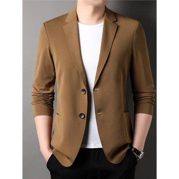 2025春秋季無痕小西裝男薄款時尚單西外套潮流時尚男裝韓版便西服