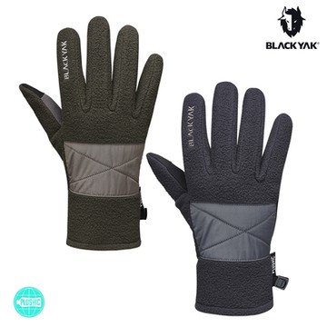 BLACKYAK 韓國 YAK 刷毛保暖手套[橄綠/深灰] 運動 休閒 保暖 手套 可登山杖搭配 中性款 BYAB2NAN03