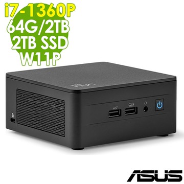 ASUS NUC 13代迷你電腦(i7-1360P/64G/2TB+2TB SSD/W11P)