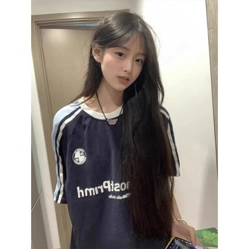 已售9642件💖赤道少女 純棉 短袖T恤 短袖上衣 oversize 潮牌衣服 設計感上衣 寬鬆上衣 韓系 夏天衣服