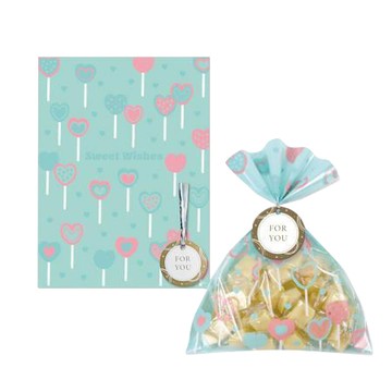 珠友Chuyu糖果禮物袋/GB-10083-02/糖心藍/加大/280x210mm/3入/包