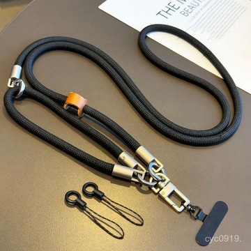 臺灣🚍8H出🉑調節手機掛繩高端背帶長款男女結實耐用金屬戶防盜手機繩登山 G2RD
