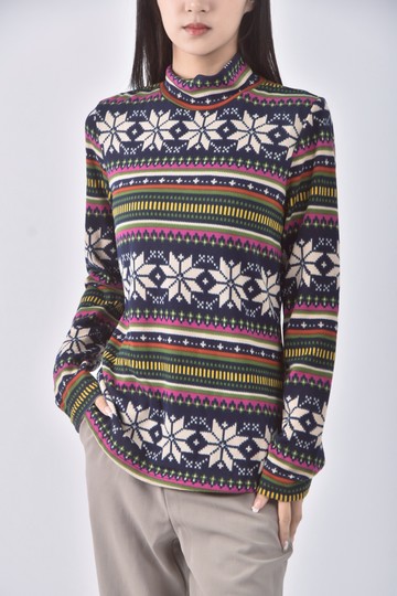 (L) miss nadia聖誕風藍色長袖上衣