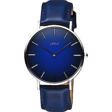 STAR 時代 城市情人漸層石英女錶-藍x36mm 1212購物節 送禮推薦