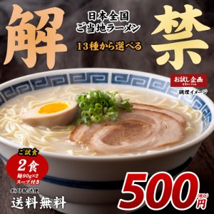 送料無料 13種から選べる ご当地ラーメン 2食 [ﾒｰﾙ便] ポイント消化 お試し ラーメン 送料無 生ラーメン ご当地グルメ 拉麺 らーめん