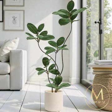 【Floral M】吉祥如意大葉榕180cm大型仿真植栽（贈花盆）(仿真樹/免澆水/室內佈置/居家裝飾/招財擺設)