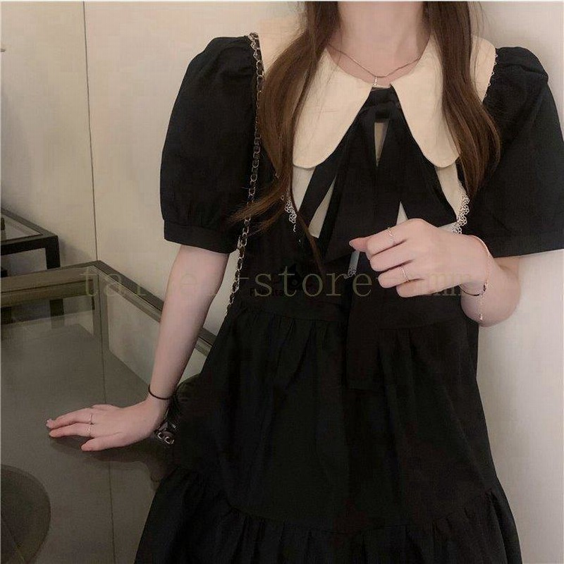 韓嬢・十字勲章】黒ゴスロリドレス ロリィタ セットアップ地雷系