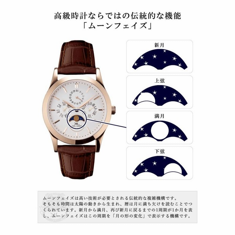 カルレイモン クラシック トリプルカレンダー ムーンフェイズ クォーツ