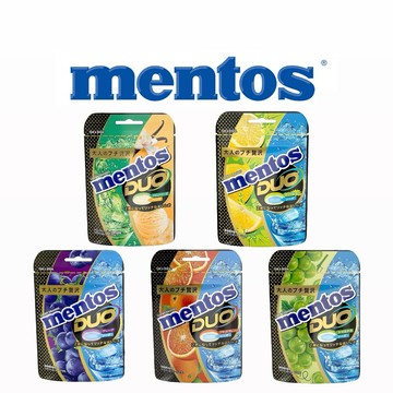 《在台現貨🔥》 《曼陀珠Mentos DUO🇯🇵》雙層口味薄荷糖 曼陀珠 糖果 日本限定袋裝 零食 甜食