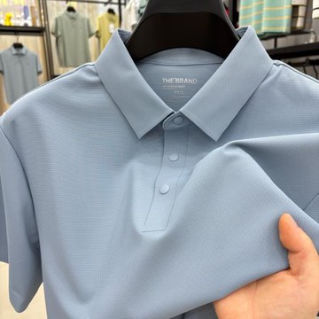 【7A抗菌】莫蘭迪色系冰絲爸爸半袖T恤夏季高品質短袖男士POLO衫