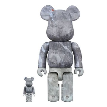 BE@RBRICK Gray Camouflage 100%+400%