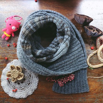 ChiChi手作-男友圍巾-毛線圍巾【雙面系列】