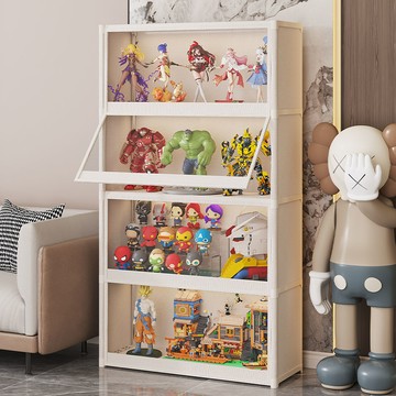 免運 手辦展示置物架 防塵手辦展示櫃落地玩具娃娃家用多層透明加厚收納櫃置物架