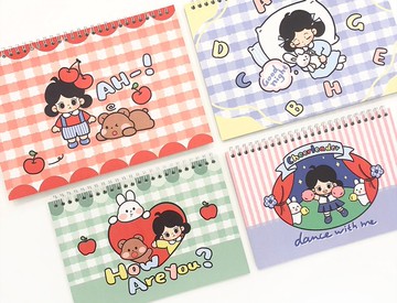 A5B5貼膠帶手帳用軟面抄不可書寫 線圈雙面離型本