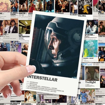 行李箱貼紙 旅行箱貼 大張貼紙 貼紙 128張電影海報封麵貼紙ins風高顔值手賬裝飾行李箱手機殻防水貼畵