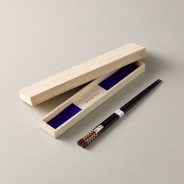 日本川上筷子 - 寄木黑檀木筷-大 - 禮盒裝(23.5cm)