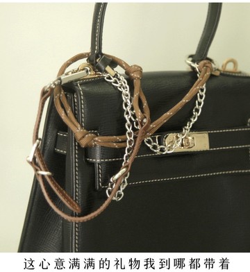 diy材料包套裝/完成品 皮革繩索金屬掛飾 真皮手鏈 包掛飾