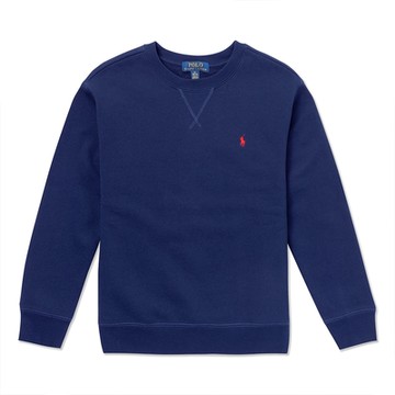 Polo Ralph Lauren RL 熱銷刺繡小馬大學T恤(青年款)-深藍色